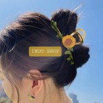 Pinza de cabello de girasol